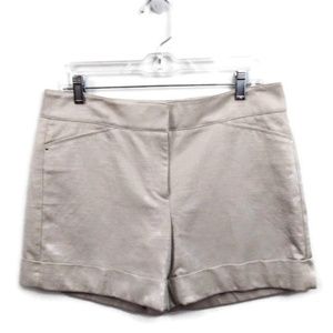 WHBM Beige Shorts shimmer weave texture size 8